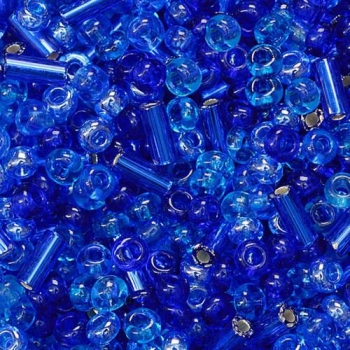 Rocailles-Sortiment Ø2,5mm blau