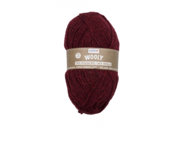 Wooly 70% Acryl 30% Wolle 50g rot meliert