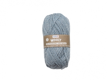 Wooly 70% Acryl 30% Wolle 50g hellblau meliert