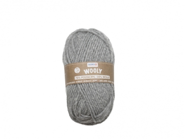 Wooly 70% Acryl 30% Wolle 50g grau meliert